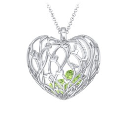 Organic Caged Hearts Pendant