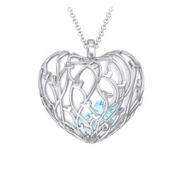 Organic Caged Hearts Pendant