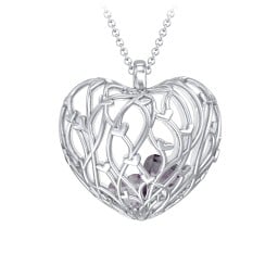 Organic Caged Hearts Pendant