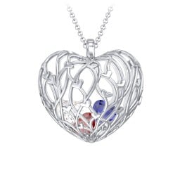 Organic Caged Hearts Pendant