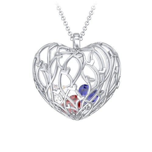 Organic Caged Hearts Pendant