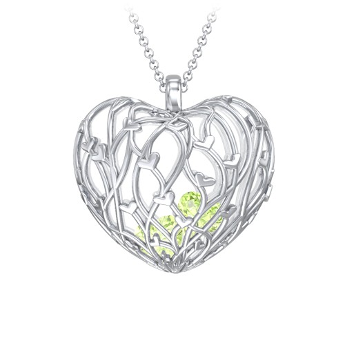 Organic Caged Hearts Pendant