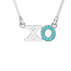 X and a Sparkly O Pendant