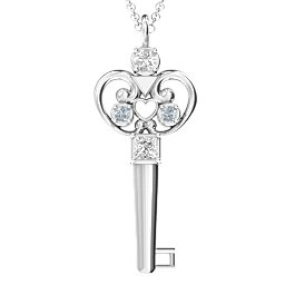 3–5 Stone Accented Key Pendant