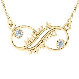 Mother and Daughter Infinity Pendant