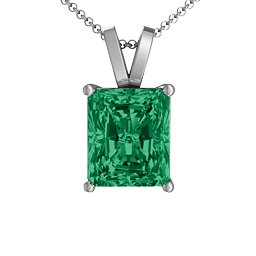 Emerald Cut Solitaire Pendant