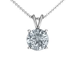 Graceful Round Solitaire Pendant