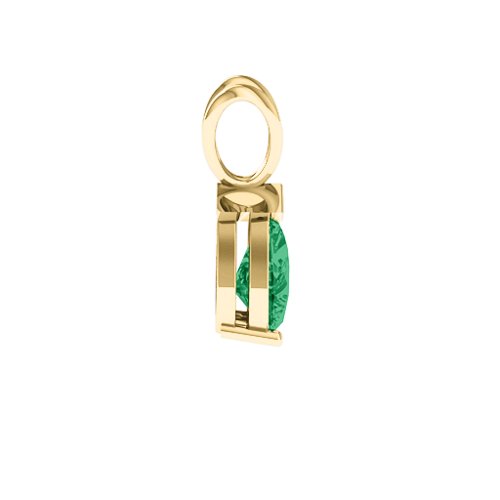 Pear Cut Elegance Pendant – 18K Gold Plated Silver with Emerald