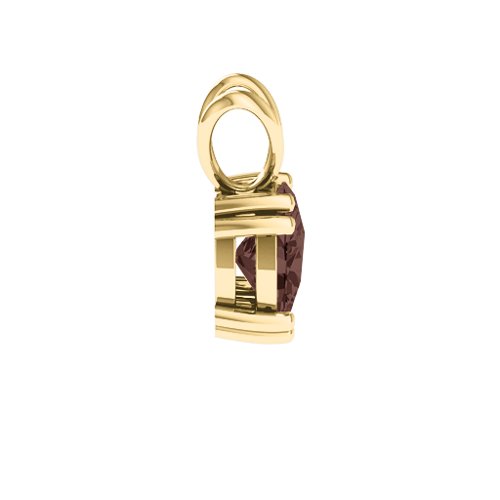 Angelic Oval Cut Pendant – 18K Gold Plated Silver with Fancy Brown Premium Zirconia