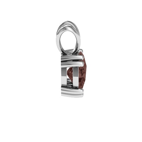Angelic Oval Cut Pendant – Sterling Silver with Fancy Brown Premium Zirconia