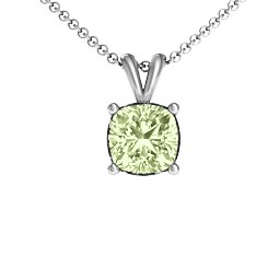 Chelsea Solitaire Pendant in 925 Sterling Silver with Peridot