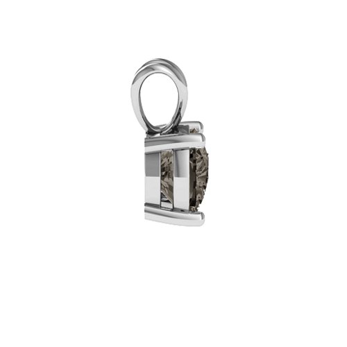 Chelsea Solitaire Pendant – Sterling Silver with Smokey Quartz