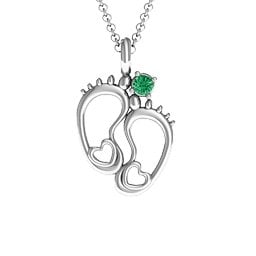 Baby's Feet Personalised Pendant