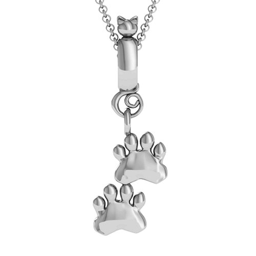 Cat and Paws Pendant