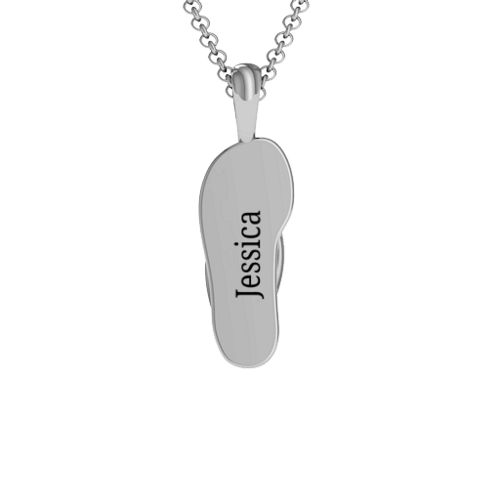 Flip Flop Pendant – Sterling Silver with Alexandrite