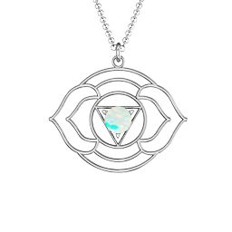 Third Eye Chakra Pendant in 925 Sterling Silver with Opal