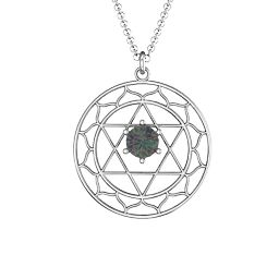 Heart Chakra Pendant in 925 Sterling Silver with Alexandrite