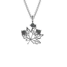 Maple Leaf with Stone Pendant