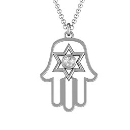Hamsa with Star of David Pendant