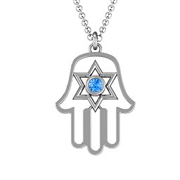 Hamsa with Star of David Pendant
