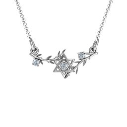 Star of David with Olive Branches Pendant