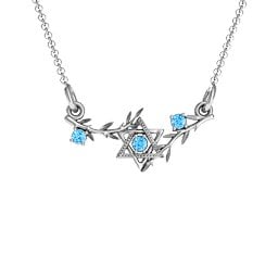 Star of David with Olive Branches Pendant