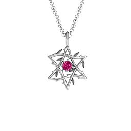 Olive Branch Star of David Pendant