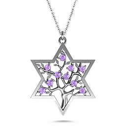 Tree of Life in Star of David Pendant