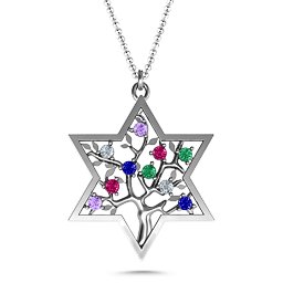 Tree of Life in Star of David Pendant