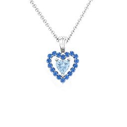 Heart in Heart Halo Pendant