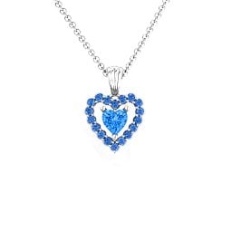Heart in Heart Halo Pendant
