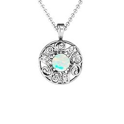 Burst of Joy Pendant in 925 Sterling Silver with Opal