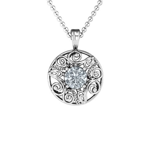 Burst of Joy Pendant – Sterling Silver with Cubic Zirconia