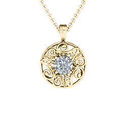 Burst of Joy Pendant in 9K Solid Yellow Gold