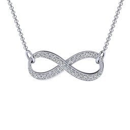 Horizontal Sparkling Infinity Pendant
