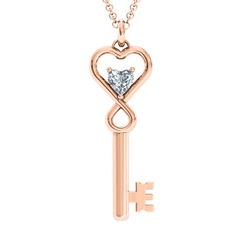 Key to Her Heart Infinity Pendant