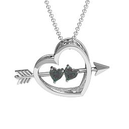 Meant to Be 3-D Pendant in 925 Sterling Silver with Alexandrite
