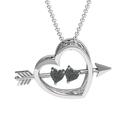 Meant to Be 3-D Pendant – Sterling Silver with Alexandrite