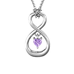 Dangling Heart Infinity Pendant