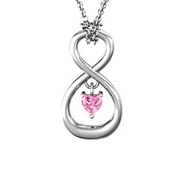 Dangling Heart Infinity Pendant