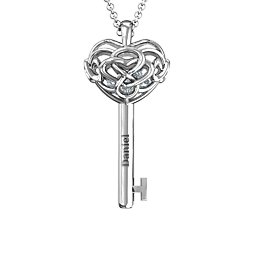 Infinitely in Love Caged Key Pendant