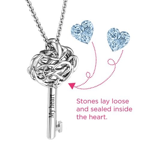 Infinitely in Love Caged Key Pendant