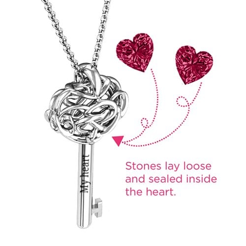 Infinitely in Love Caged Key Pendant