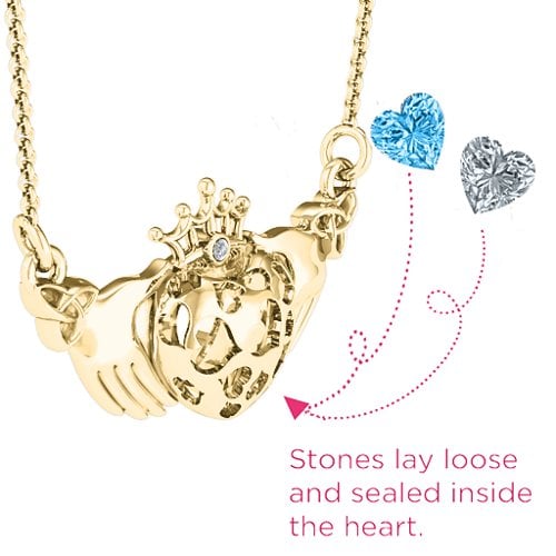 Caged Hearts Claddagh Pendant