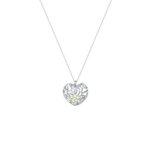 Family Tree Caged Heart Pendant