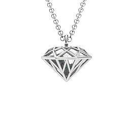 Diamond Cage Pendant with 1 - 4 Gemstones in 925 Sterling Silver with Alexandrite