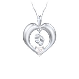 Precious Gift Baby Feet Charm Pendant