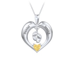 Precious Gift Baby Feet Charm Pendant