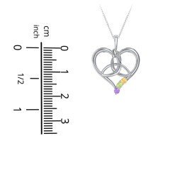 Eternal Love Celtic Trinity Knot Pendant with 1-3 Stones