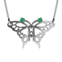 Butterfly Mom Birthstone Necklace